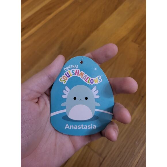 Squishmallows Anastasia the Axolotl 3.5" Clip-On Keychain Plush Kellytoy - Picture 11 of 14